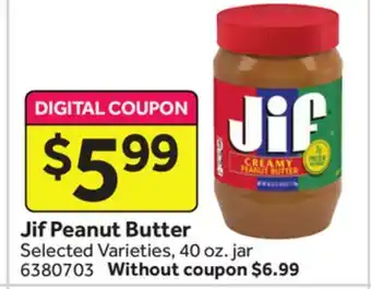 Stop&Shop Jif peanut butter offer
