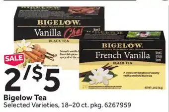 Stop&Shop Bigelow tea offer