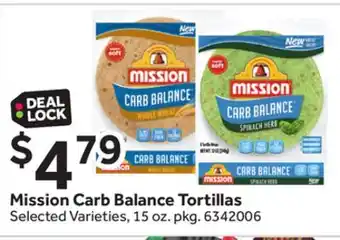 Stop&Shop Mission carb balance tortillas offer