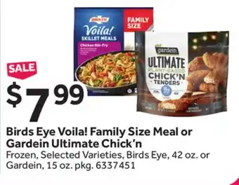 Stop&Shop Birds eye voila! family size meal or gardein ultimate chick'n offer