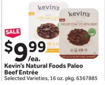 Stop&Shop Kevin's natural foods paleo beef entrée offer