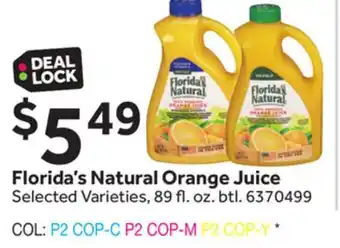 Stop&Shop Florida's natural orange juice offer