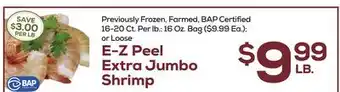 DeCicco & Sons E-z peel extra jumbo shrimp offer