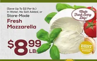 DeCicco & Sons Fresh mozzarella offer