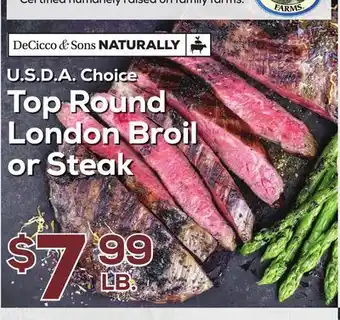 DeCicco & Sons Top round london broil or steak offer