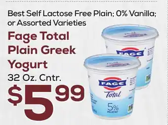 DeCicco & Sons Fage total plain greek yogurt offer