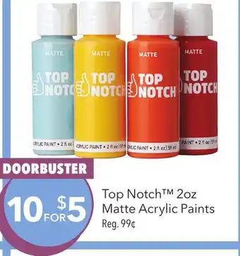 JOANN Top notch 2oz matte acrylic paints offer