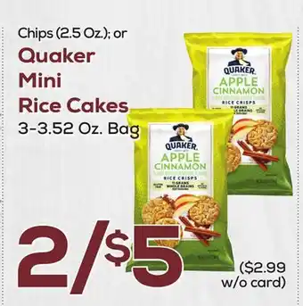DeCicco & Sons Quaker mini rice cakes 3-3.52 oz. bag offer