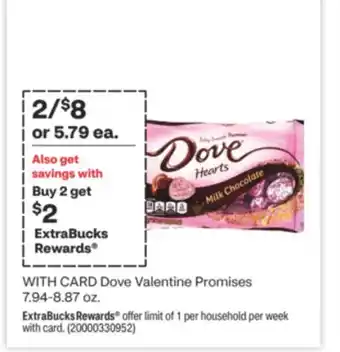 CVS Dove valentine promises 7.94-8.87 oz offer