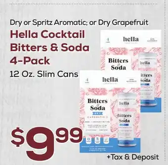 DeCicco & Sons Hella cocktail bitters & soda 4-pack offer