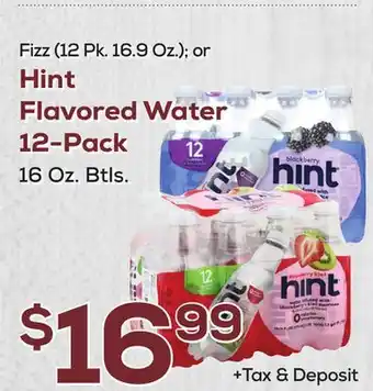 DeCicco & Sons Hint flavored water 12-pack offer