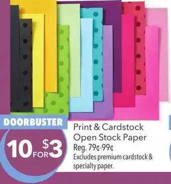 JOANN Print & cardstock open stock paper offer
