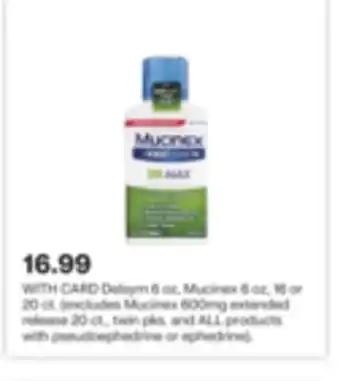 CVS Delsym 6 oz, mucinex 6 oz, 16 or 20 ct offer