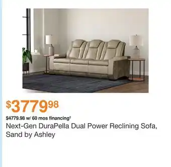 Ashley Furniture Next-gen durapella dual power reclining sofa, sand by ashley offer