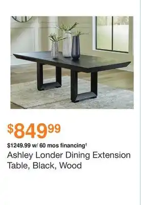 Ashley Furniture Ashley londer dining extension table, black, wood offer