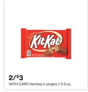 CVS Hershey's singles 1.3-2 oz offer