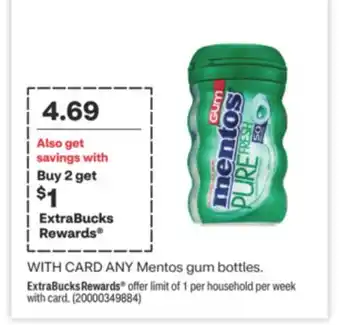 CVS Any mentos gum bottles offer