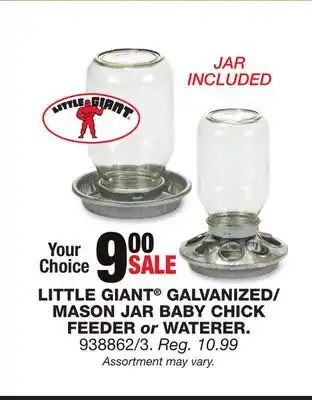 Blain's Farm & Fleet Little giant galvanized/ mason jar baby chick feeder or waterer offer