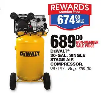 Blain's Farm & Fleet Dewalt 30-gal. single stage air compressor offer