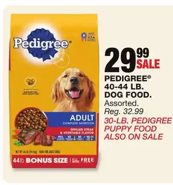 Blain's Farm & Fleet Pedigree 40-44 lb. dog food offer