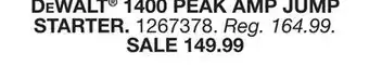 Blain's Farm & Fleet Dewalt 1400 peak amp jump starter offer