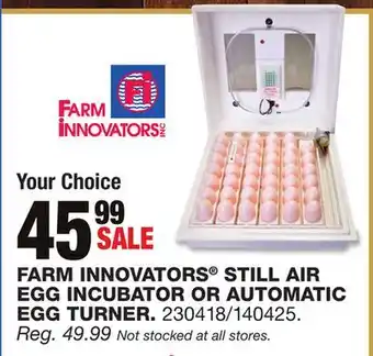 Blain's Farm & Fleet Farm innovators still air egg incubator or automatic egg turner offer