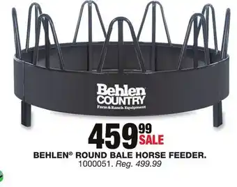 Blain's Farm & Fleet Behlen round bale horse feeder offer