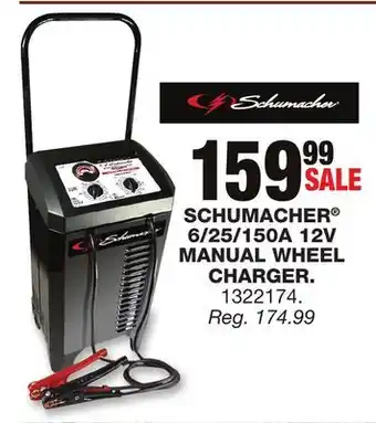 Blain's Farm & Fleet Schumacher 6/25/150a 12v manual wheel charger offer