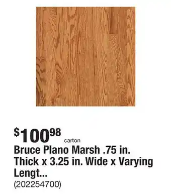 The Home Depot Bruce plano marsh .75 in. thick x 3.25 in. wide x varying length solid hardwood flooring (22 sqft per case) offer
