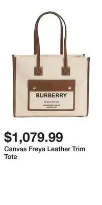 TJ Maxx Canvas freya leather trim tote offer