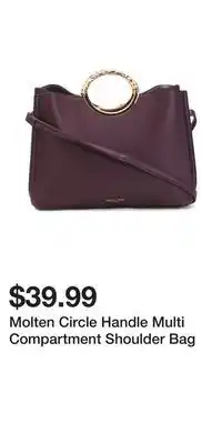 TJ Maxx Molten circle handle multi compartment shoulder bag offer