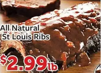 Fareway All Natural St Louis Ribs offer