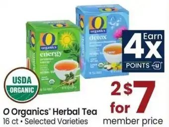 Albertsons O Organics Herbal Tea offer