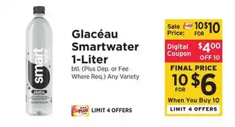 ShopRite Smartwater 1-liter offer