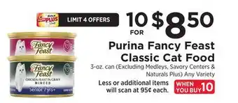 ShopRite Fancy feast classic cat food offer