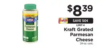 ShopRite Grated parmesan cheese offer