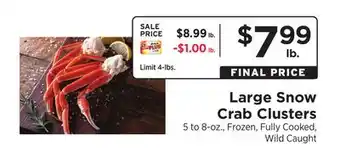 ShopRite Large snow crab clusters offer