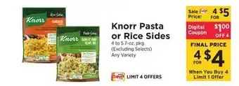ShopRite Pasta or rice sides offer