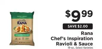 ShopRite Chef's inspiration ravioli & sauce offer