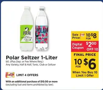 ShopRite Seltzer 1-liter offer