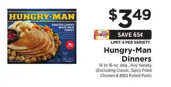 ShopRite Hungry-man dinners offer