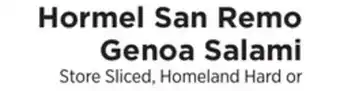 ShopRite San remo genoa salami offer