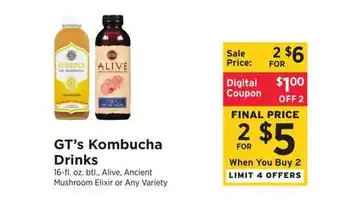 ShopRite Kombucha drinks offer