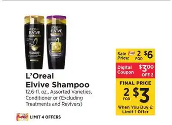 ShopRite Elvive shampoo offer