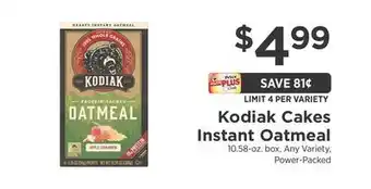 ShopRite Cakes instant oatmeal offer