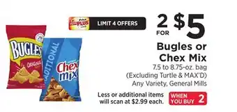 ShopRite Bugles or chex mix offer