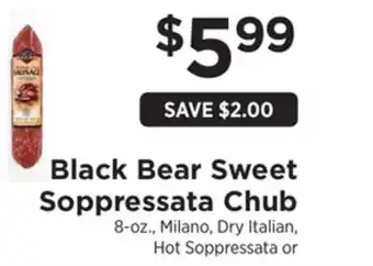 ShopRite Sweet soppressata chub offer