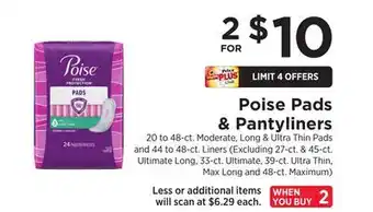 ShopRite Pads & pantyliners offer
