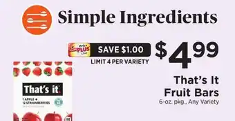 ShopRite Fruit bars offer