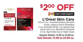 ShopRite Skin care offer